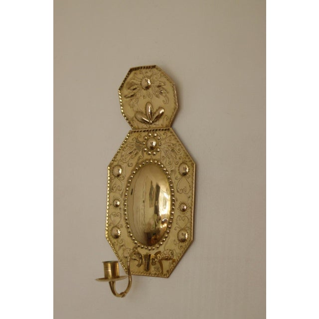 Baroque Swedish Brass Sconces, Set of 2 For Sale - Image 11 of 13