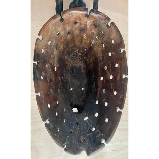 Guro Style African Carved Wood Horned Antelope Mask With Figure, Côte D’Ivoire For Sale - Image 12 of 12