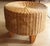 1970s Round Rattan, Bamboo and Wooden Side Table - Foot Stool - Ottoman Vintage For Sale - Image 5 of 9