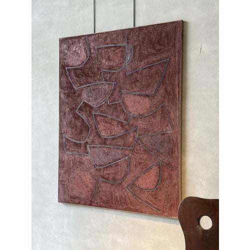 Georges Ferrato, Abstract Composition 4, Acrylic on Canvas For Sale - Image 4 of 8