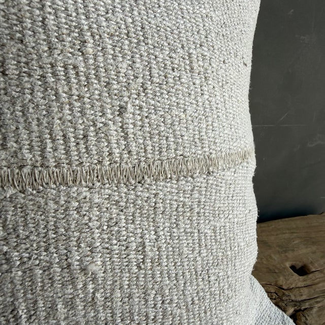 Vintage Rug Pillow Cover With Original Seams For Sale In Los Angeles - Image 6 of 7