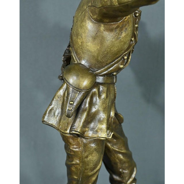The Defense of the Flag in Bronze by C. Anfrie, Late 19th Century For Sale - Image 14 of 18