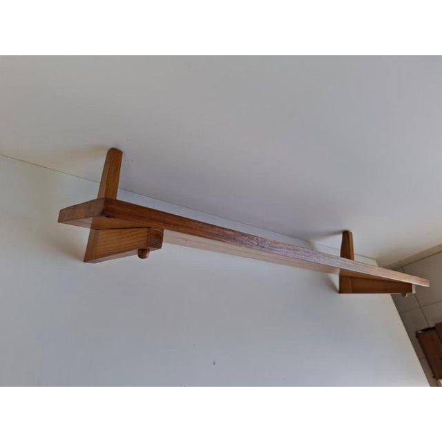 Mid-Century Wooden Wall Shelf, Czechoslovakia, 1960s For Sale - Image 14 of 18