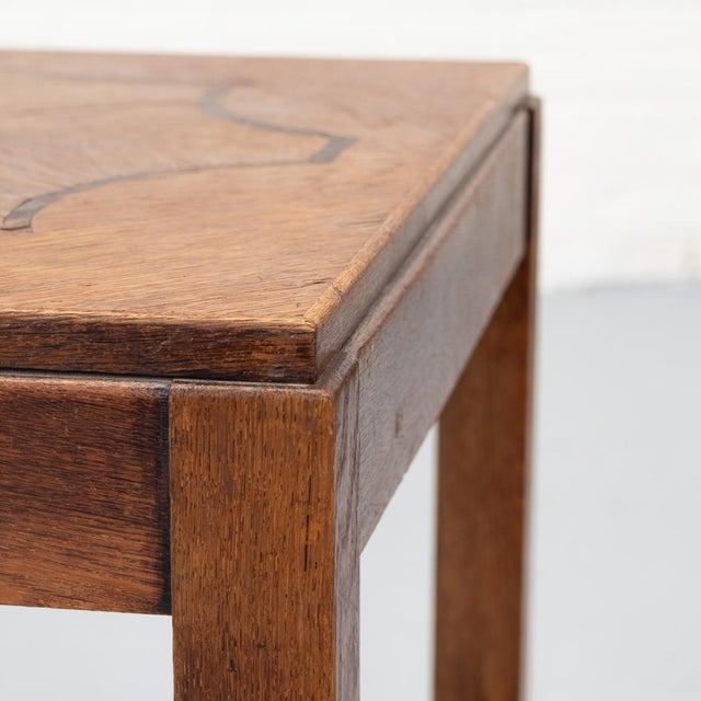 Dutch Amsterdam School Art Deco Side Table, 1920s For Sale - Image 9 of 15