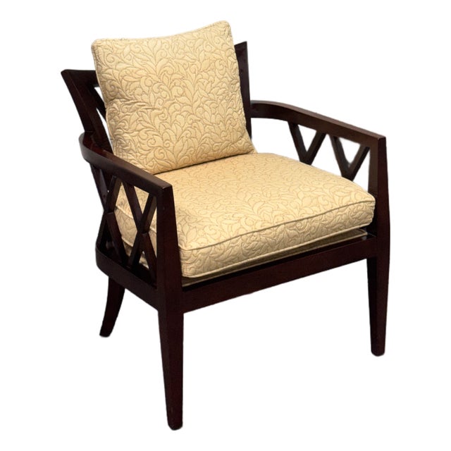 Barbara Barry for Baker Furniture Double X Arm Chair For Sale