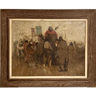 Jan Rylaarsdam, Large Modern Dutch Expressionist Oil Painting Vibrant Cafe Scene Jan Rylaarsdam, c.1940's For Sale