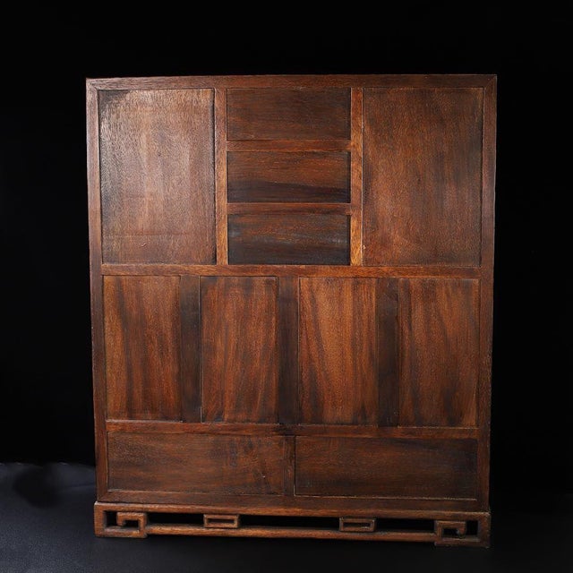 Vintage Chinese Huali Rosewood Burl Wood "Treasure" Cabinet / Tea Cabinet For Sale In Los Angeles - Image 6 of 10