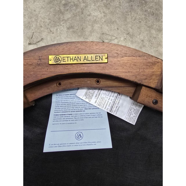 Vintage Ethan Allen Mahogany Dining Armchairs With Interlocking Heart Back Design – 4 For Sale - Image 10 of 12