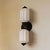 Traditional Vintage Style Double Glass Wall Sconce With Black Metal Detailing For Sale - Image 3 of 6