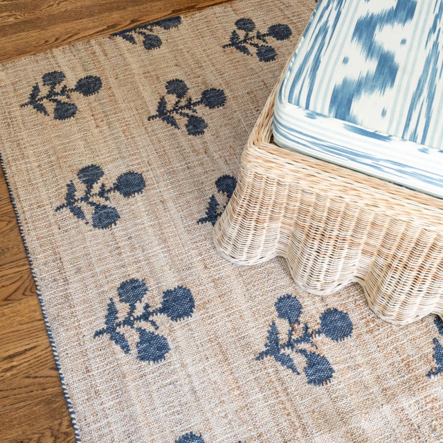 Erin Gates by Momeni Orchard Bloom Blue Hand Woven Wool and Jute Area Rug 2'3" X 12' Runner For Sale - Image 9 of 10