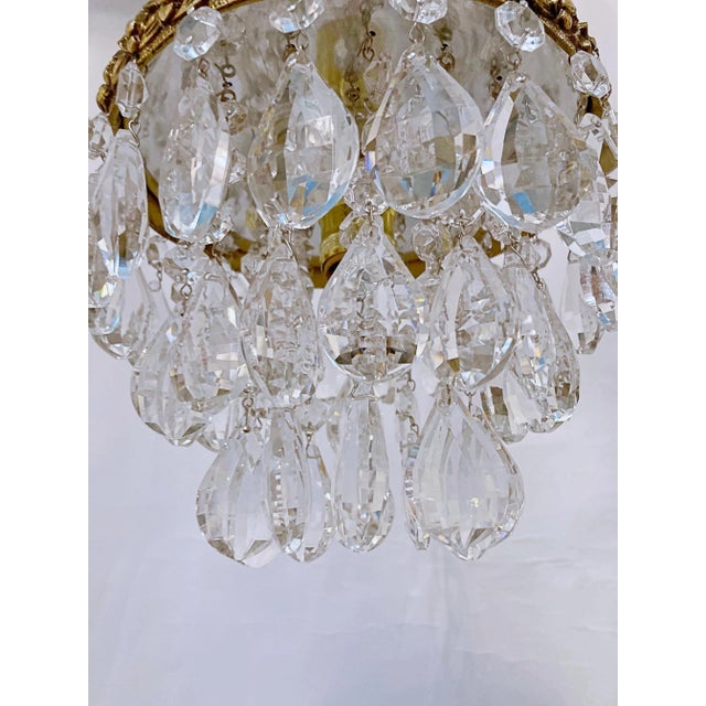 Antique Italian Bronze Upside Down Layered Chandelier For Sale In New York - Image 6 of 8