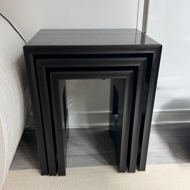 Trio of Holly Hunt Modernist Nesting Tables For Sale In Washington DC - Image 6 of 10