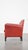 Red Painted Sheep Leather Armchair For Sale - Image 5 of 14