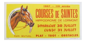 1967 French Horse Race Poster, Courses de Saintes