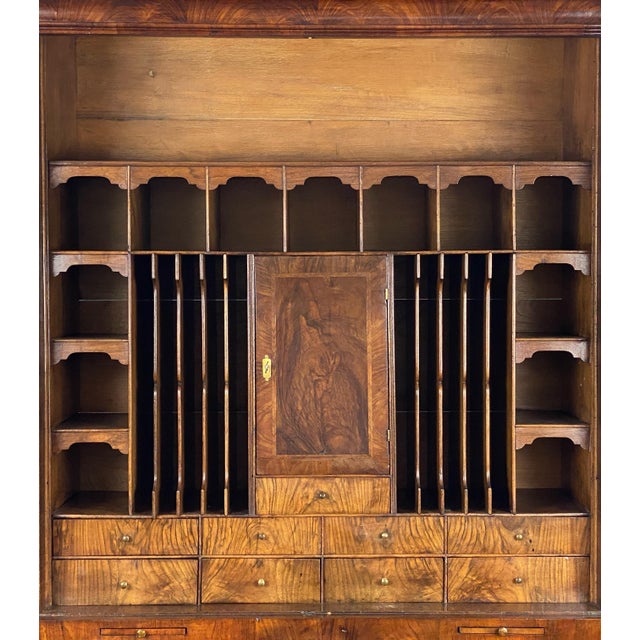 Mid 18th Century 18th Century George II English Walnut Secretary Bookcase For Sale - Image 5 of 11