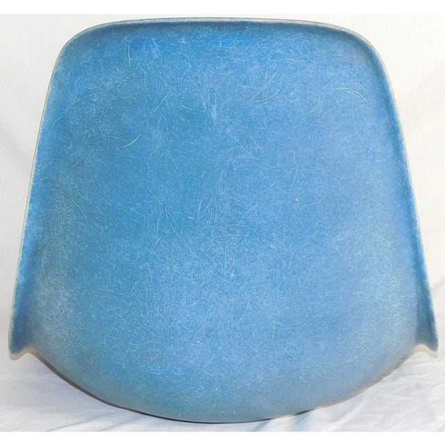 1960s Vintage Elephant Grey (Aka Blue) Herman Miller Rar Fiberglass Rocking Chair With Chrome Legs For Sale - Image 12 of 18