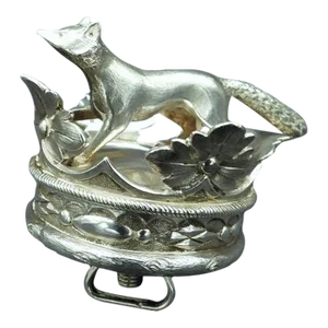 Antique Running Fox Hunt Sterling Silver John James Keith Pitcher Carafe Top Lid Cover 1835