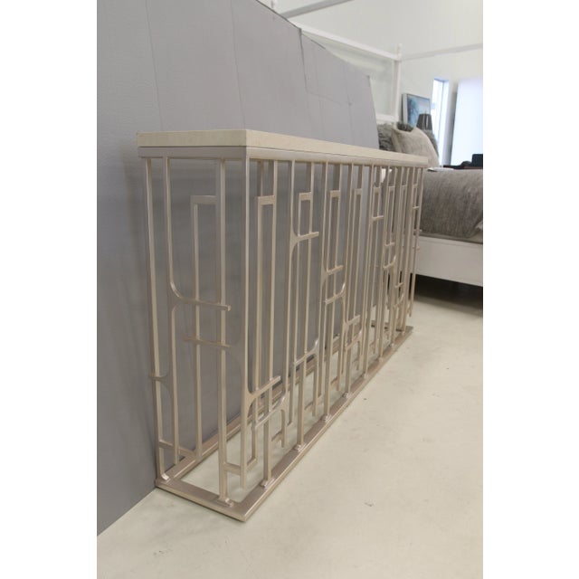 Transitional Mar Monte Grate Console For Sale - Image 3 of 7
