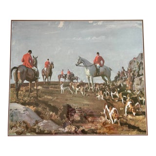 English Fox Hunting Scene Framed Art For Sale