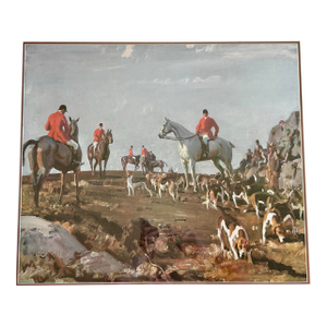 English Fox Hunting Scene Framed Art