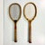 Brown 1905 Antique Americana Boho Chic Wood Tennis Rackets Home Accents - A Pair. For Sale - Image 8 of 17