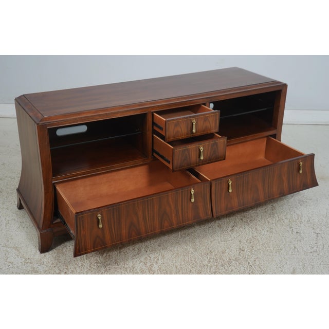 American Drew Bob Mackie Mixed Wood Media Cabinet For Sale - Image 4 of 12