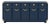 Professionally Refinished 1970s Drexel Accolade Campaign Buffet / Sideboard — Custom Navy Blue For Sale