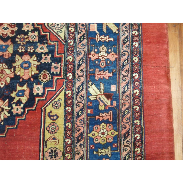 Early 20th Century Zabihi Collection Large Scale Tribal Persian Bidjar Room Size Rug - 7'8" x 11'1" For Sale - Image 4 of 9