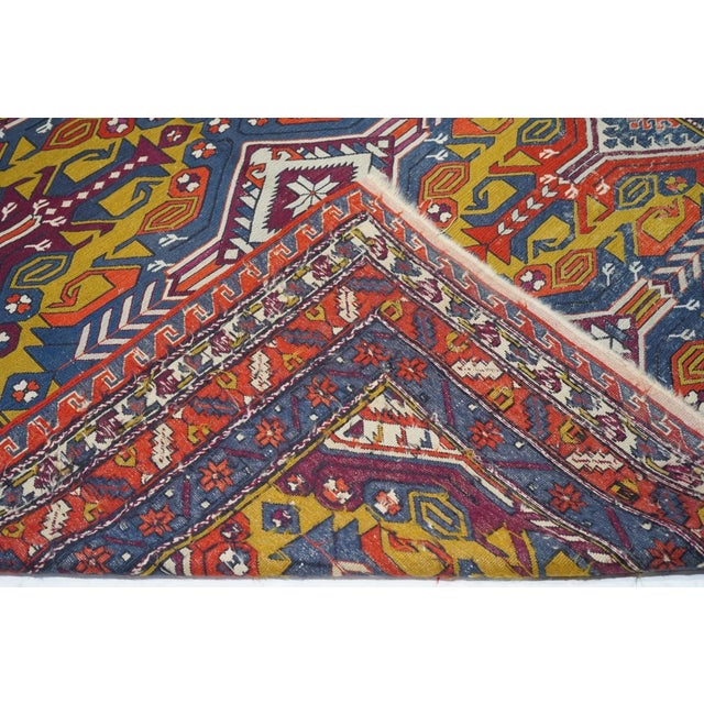 Textile Vintage Turkish Sumak Rug 6'3'' X 9'4'' For Sale - Image 7 of 7