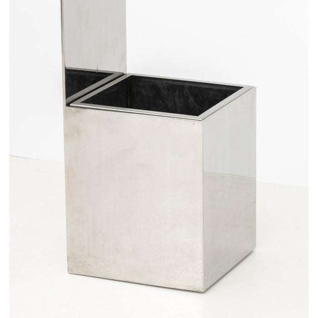 Late 20th Century Contemporary Stainless Steel Console Table For Sale - Image 5 of 9