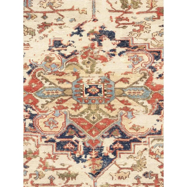 2020s Serapi Wool Ivory Area Rug- 4'10'' X 8' 2'' For Sale - Image 5 of 6