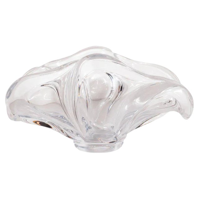 Mid-Century Modern Handblown Sculptural Translucent Bowl by Art Vannes For Sale