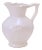 Grape Leaf Ivory Ceramic Pitcher Vase For Sale