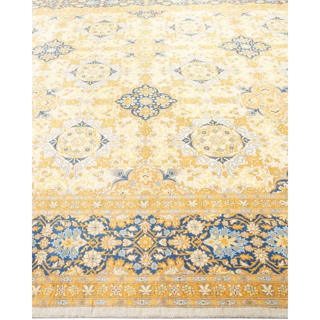 Solo Rugs Mogul, One-of-a-Kind Hand-Knotted Area Rug in Ivory, 8' 2" x 10' 2" For Sale - Image 4 of 8