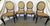 Fabulous set of four antique English dining chairs from the late 19th century. They have a Chinoiserie Regency style with...