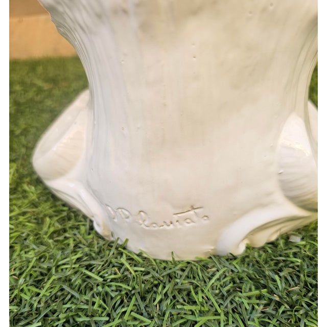 Domenico Poloniato Large White Glazed Ceramic Figure of a Woman, Italy, Circa 1960 For Sale - Image 11 of 12