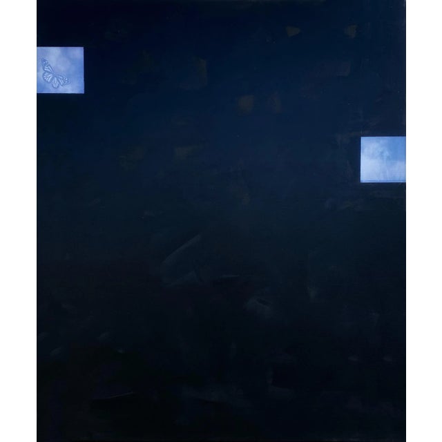 Alex Manea, Chaos Theory, 2021, Acrylic, Enamel, Lacquer & Solar Print on Canvas For Sale - Image 4 of 5