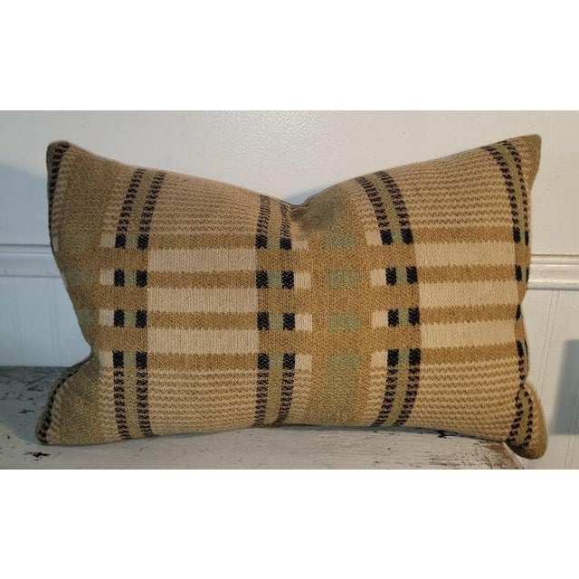 Folk Art 19Thc Double Sided Wool Horse Blanket Pillows -Two For Sale - Image 3 of 7
