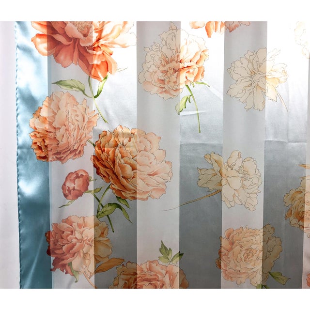 Contemporary Pure Silk Valentino Vintage Scarf With Wall Hanging Scarf Holder For Sale - Image 3 of 11