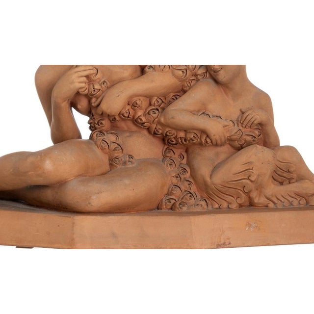 Sculpture - Armand Godard (signed). Terracotta sculptural group. Signed. Dimensions: 36x64x22 cm