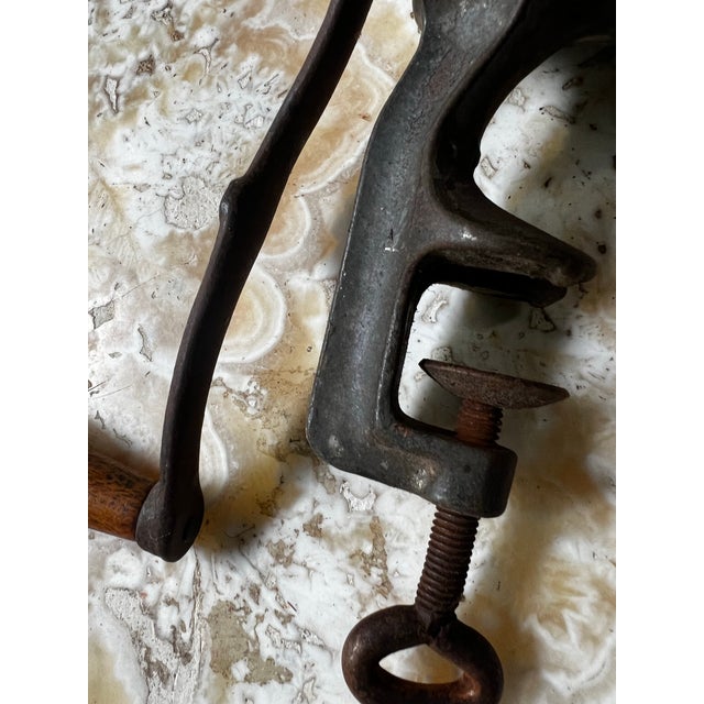 Gray Vintage Metal Industrial Grinding Mill, Made in England For Sale - Image 8 of 9