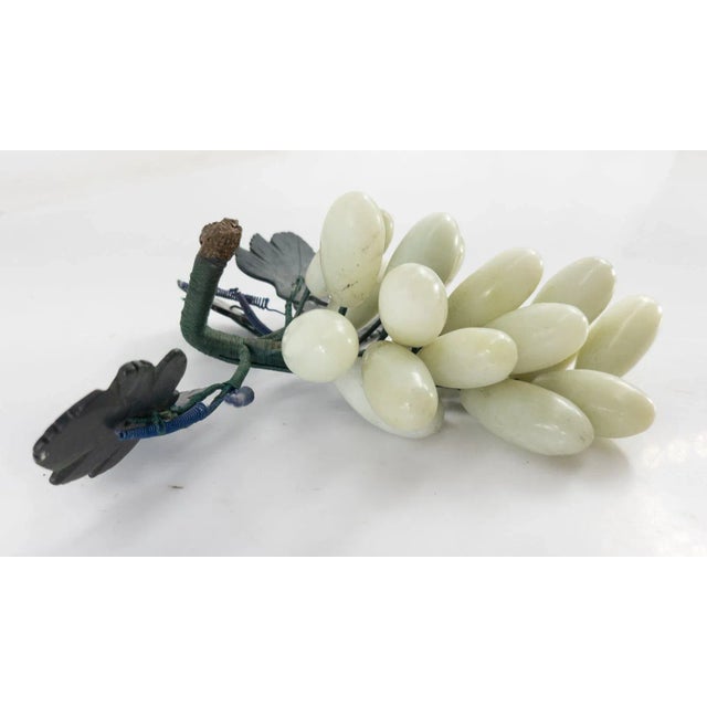 Shabby Chic Mid-Century Carved Soapstone Decorative Grape Cluster For Sale - Image 3 of 8