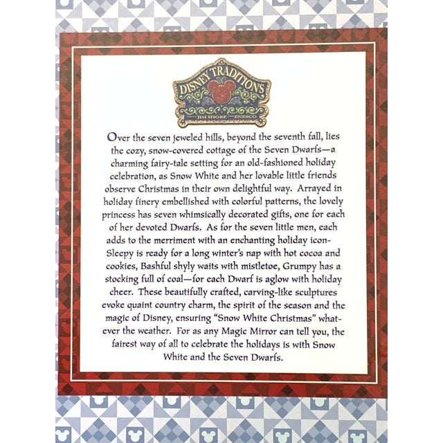 Jim Shore and Snow White and the Dwarfs Ornament Set Rare For Sale - Image 4 of 13