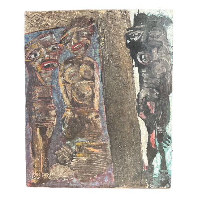 Gede Darmawan, Art Brut, 1990s, Oil on Canvas For Sale