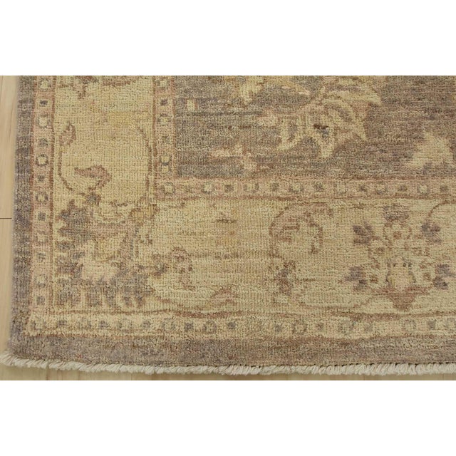 Ziegler Rug 5′ X 5’1” Lilac Wool Traditional Hand-Knotted Oriental Carpet For Sale - Image 9 of 12