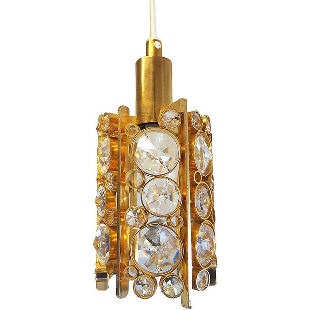 1960s Palwa Small Bubble Chandelier in Crystal Glass & Gilt Brass, 1960s, Germany For Sale - Image 5 of 5