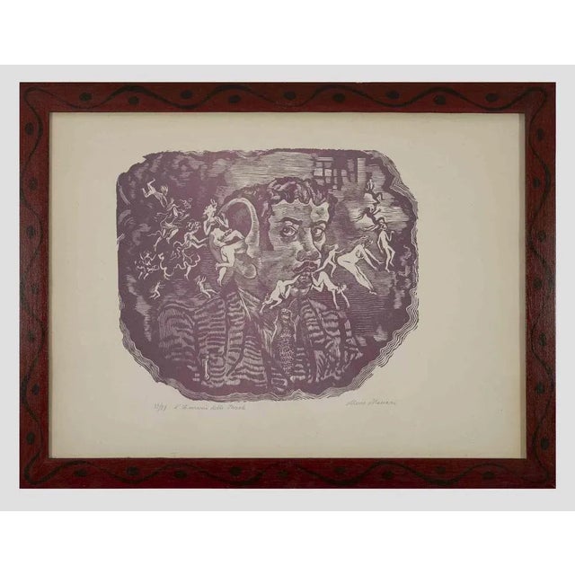 Mino Maccari, Itinerary of Words, Original Lithograph, Mid-20th-Century For Sale - Image 3 of 3