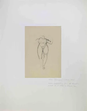 Félix Barrias, Figure, Pencil Drawing, Late 19th Century