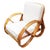 Mid-Century Modern Restored MCM Three-Strand Full Round Pretzel Lounge Chair W/ Arched Base For Sale - Image 3 of 5