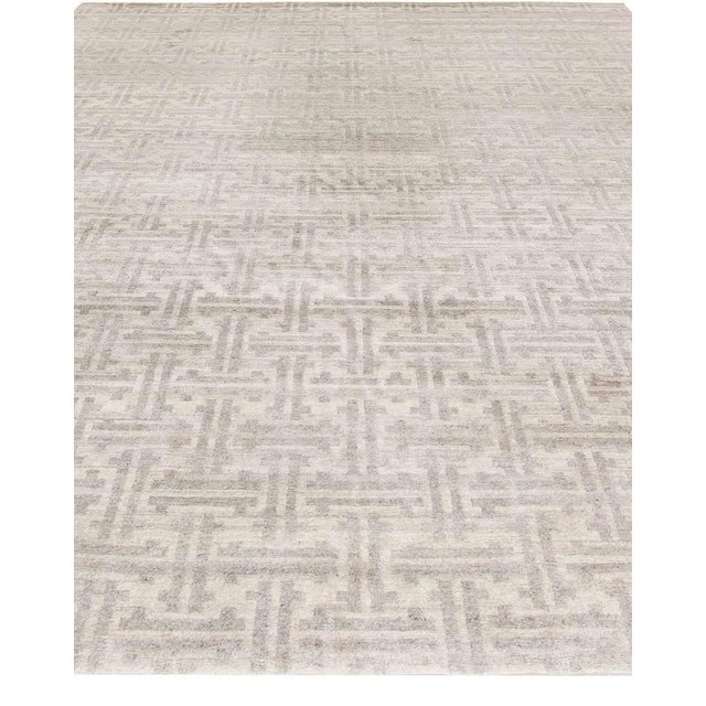 Modern Contemporary Terra Rug in Natural Wool by Doris Leslie Blau For Sale - Image 3 of 7